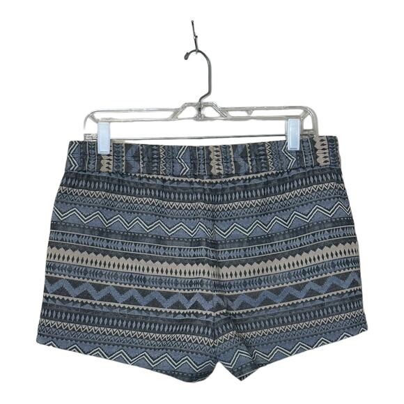 J.CREW Blue-Gray Tribal Print Pockets Pull On Shorts size 8 - Picture 6 of 10